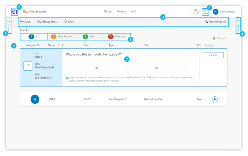 Work page overview Work page overview